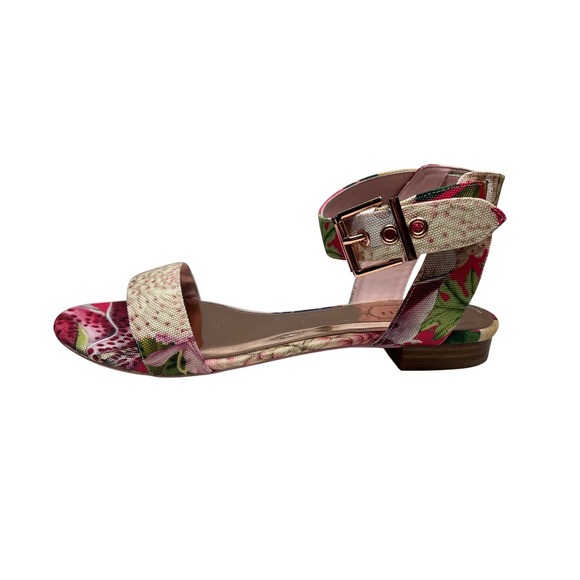 NWT Ted Baker London Leeban Sandals, Encyclopaedia Floral, Size 9 - Picture 11 of 13